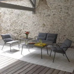 Fauteuil 1 place Vence BeComfort coloris gris Lafuma - 68 x 69x 70 cm