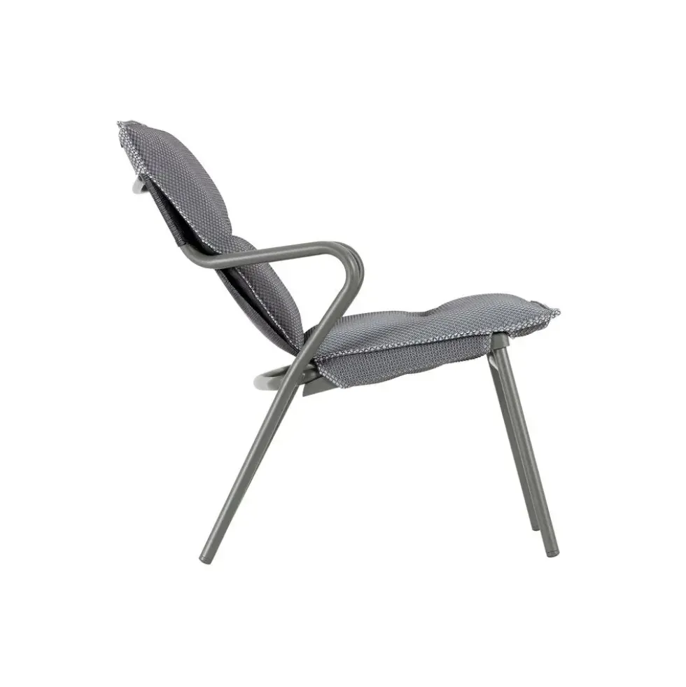 Fauteuil 1 place Vence BeComfort coloris gris Lafuma - 68 x 69x 70 cm