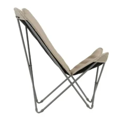 Fauteuil pliable en tube acier et toile Moka Lafuma Pop up XL BeComfort - 91 x 83 x 87 cm
