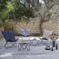 Fauteuil pliable en tube acier et toile Moka Lafuma Pop up XL BeComfort - 91 x 83 x 87 cm
