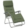 Fauteuil relax Futura BeComfort® tube titane coloris olive Lafuma Mobilier - 71 x 83 x 113 cm