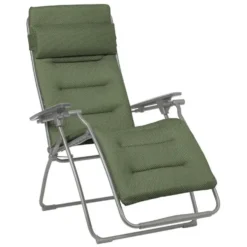 Fauteuil relax Futura BeComfort® tube titane coloris olive Lafuma Mobilier - 71 x 83 x 113 cm