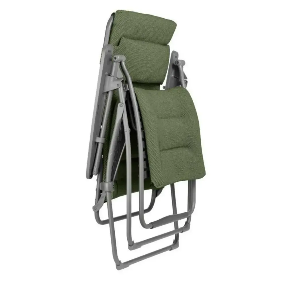 Fauteuil relax Futura BeComfort® tube titane coloris olive Lafuma Mobilier - 71 x 83 x 113 cm