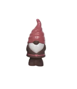 Figurine de gnome en faïence émaillée rose Pot&Déco - 10 x 10 x 21 cm
