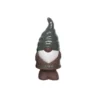 Figurine de gnome en faïence émaillée verte Pot&Déco - 13,5 x 13 x 31 cm