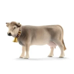 Figurine Vache Braunvieh Série Animaux de la ferme 13x3,8x7,8 cm