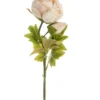 Fleur artificielle en papier tige de pivoine coloris beige - H 62 cm