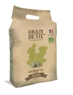 Foin regain bio pour petits mammifères Grain de vie - 25 L