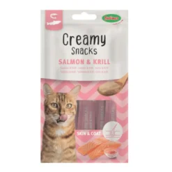 Friandise en crème pour chat saumon et krill Bubimex Creamy x 4 - 60 g