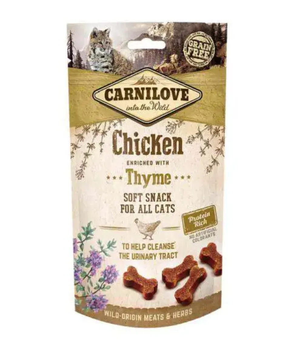 Friandise pour chat snack demi-sec au poulet Carnilove - 50 g