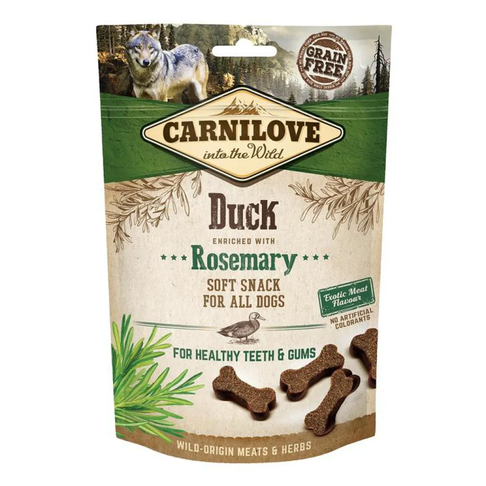 Friandise snack demi-sec enrichi en canard Carnilove - 200 g