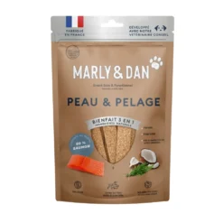 Friandises pour chien barres à mâcher peau et pelage Marly & Dan - 80 g
