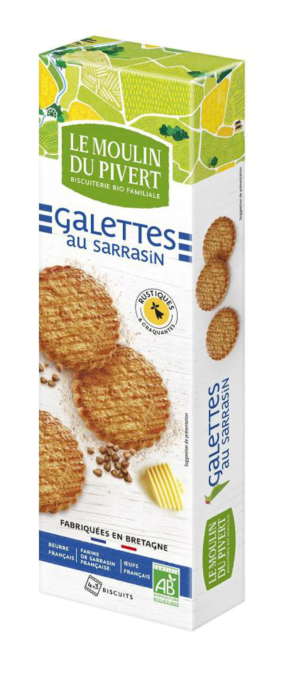 Galette bretonne sarrasin bio Moulin du pivert - 100 g