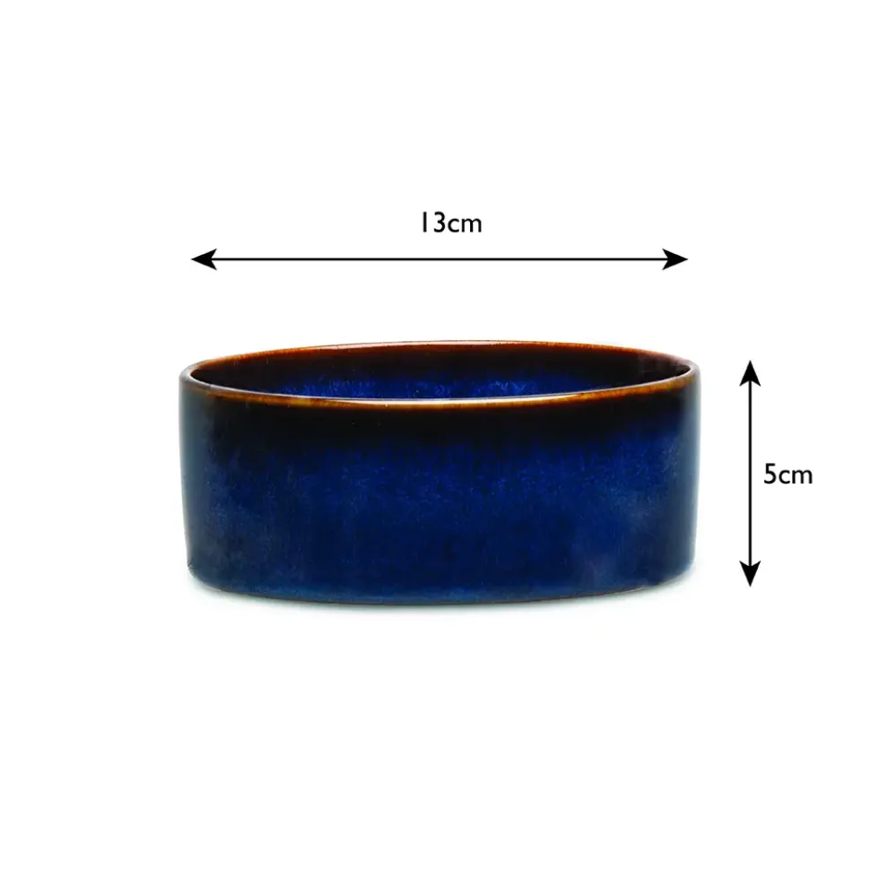 Gamelle pour chien en grès coloris bleu nuit Reactive Glaze Scruffs - 13 x 13 x 5 cm