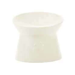 Gamelle surélevée pour chat Scruffs coloris beige