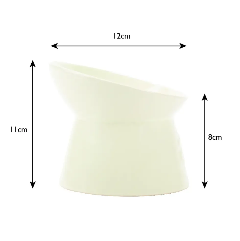 Gamelle surélevée pour chat Scruffs coloris beige