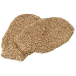Gant de massage et de gommage coloris beige