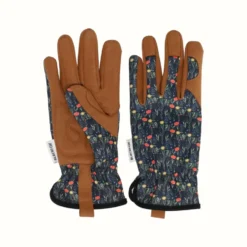 Gant Judy coloris bleu marine en cuir et toile Blackfox - taille 8