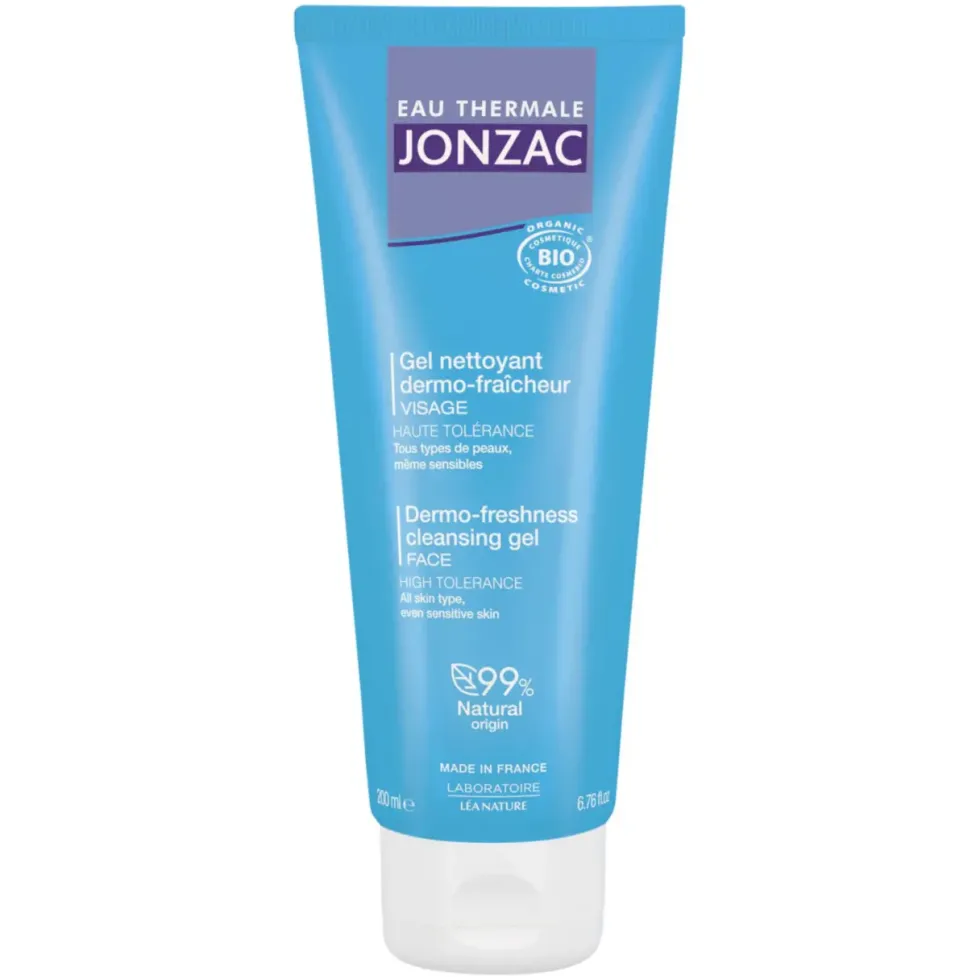 Gel nettoyant dermo-fraîcheur bio en tube Eau Thermale Jonzac – 200 ml