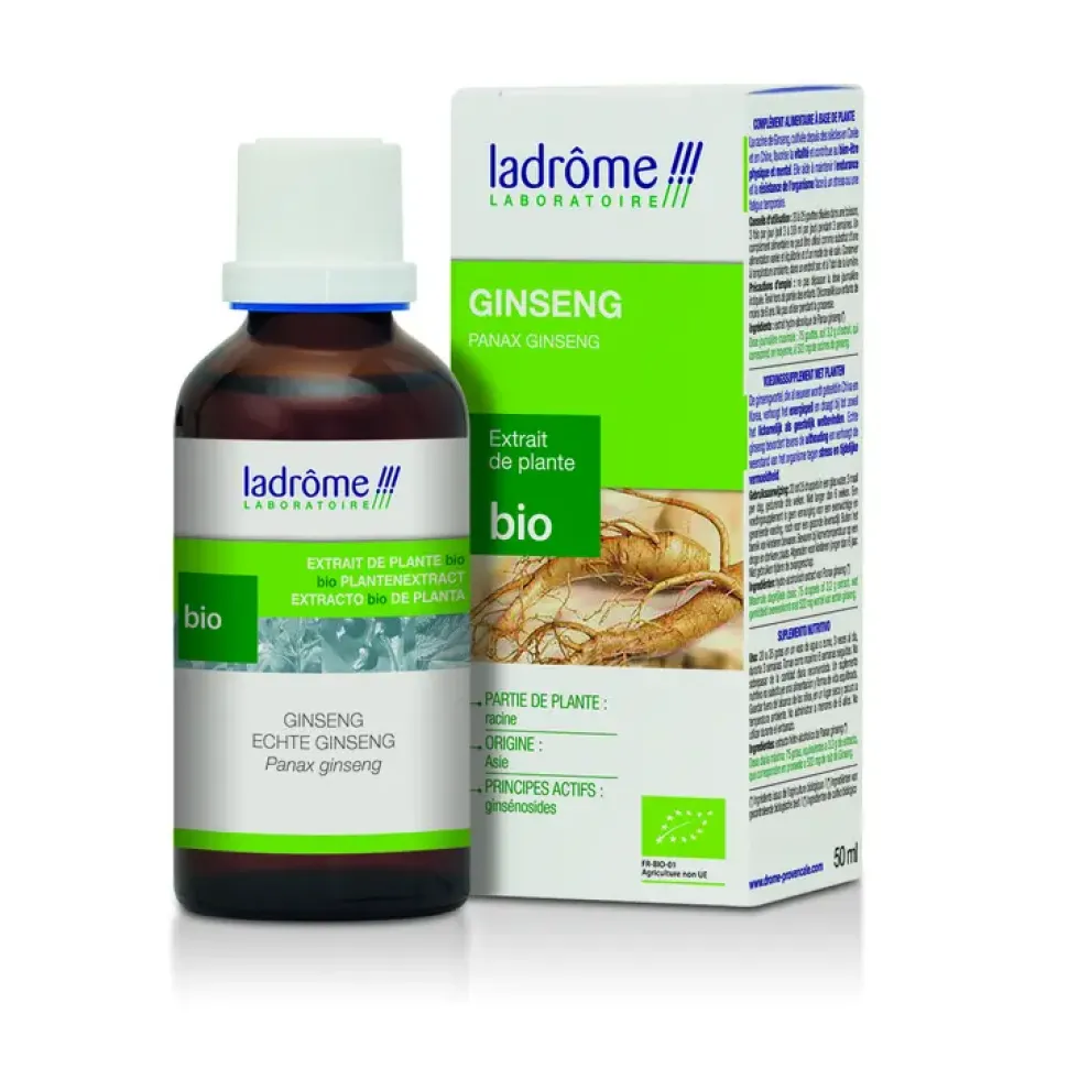 Ginseng extrait de plantes fraîches bio Ladrôme - 50 ml