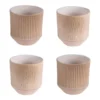 Gobelets en grès beige Coffret Miyaki - 6 x 20 cl