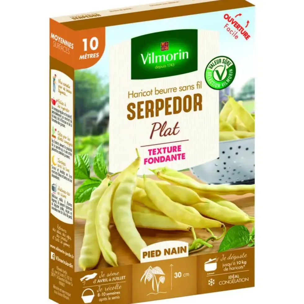 Graines de haricot nain serpedor Vilmorin - graines à semer