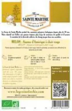 Graines de Melon Ananas d’Amérique à chair rouge bio Ferme de Sainte Marthe - graines à semer