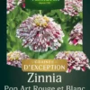 Graines de Zinnia Pop art rouge et blanc Vilmorin graines d’exception - graines à semer