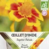 Graines présemées d’œillet d’Inde bio Ernest Turc - 3 ronds de 10 cm