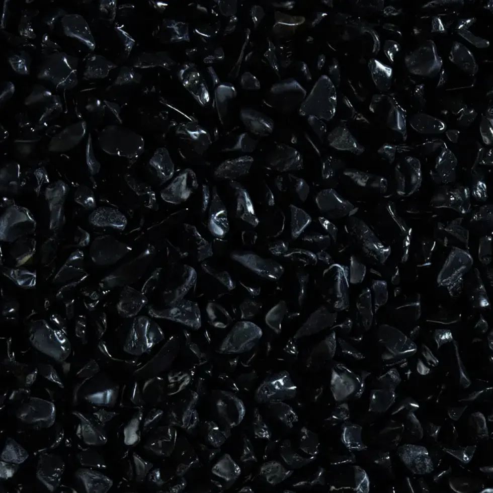 Graviers décoratifs de marbre noir ébène 7 à 15 mm en sac de 10 kg