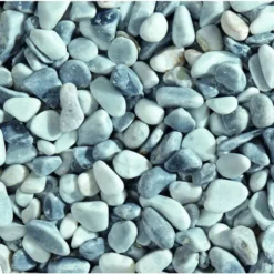 Graviers de marbre gris glacier de calibre 15 à 25 mm en sac de 20 kg