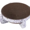 Griffoir en carton pour chat coloris blanc navette Wouapy Terrazzo - 35 x 13 cm