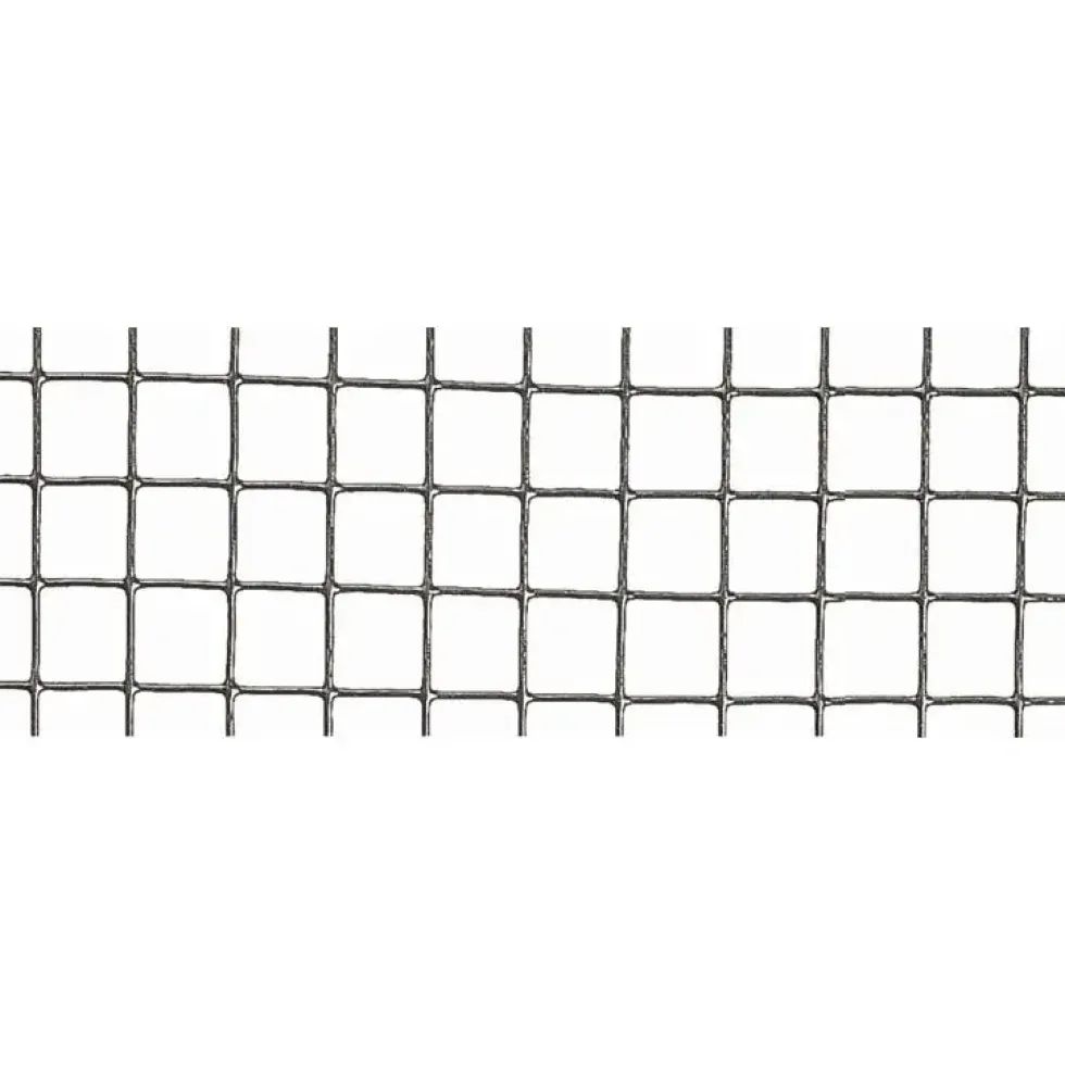 Grillage Fensanet Maille 0,64x0,64 cm Fer galvanisé Gris L5 m x H100 cm