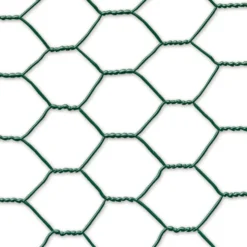 Grillage Galvanex maille hexagonale 4,1 cm Métal plastifié Vert L10 m x H100 cm