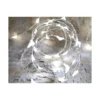 Guirlande solaire batterie remplaçable micro 100 LED coloris blanc pur Blachere - 10 m