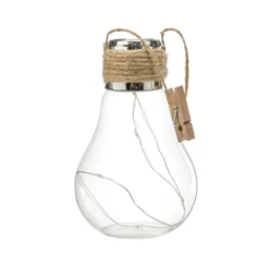 Guirlande solaire Swing 10 ampoules LED blanc chaud et corde 180 cm