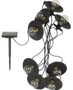 Guirlande solaire Vivo coloris noir effet blanc froid en plastique et verre Smartgarden - 5,6 m