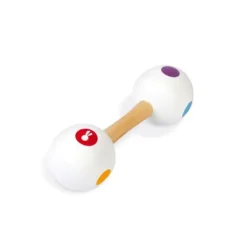 Haltère maracas Confetti en bois – 1 à 3 ans