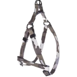 Harnais baudrier pour chat camouflage gris 20/35x1 cm