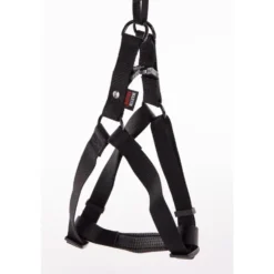 Harnais baudrier réglable noir pour chien - 2x50/70 cm