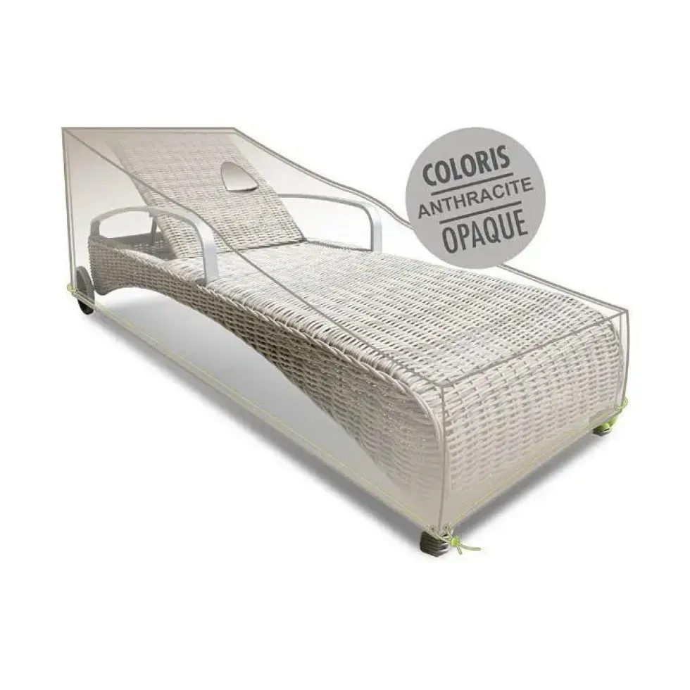 Housse bain de soleil opaque de coloris anthracite en polyester