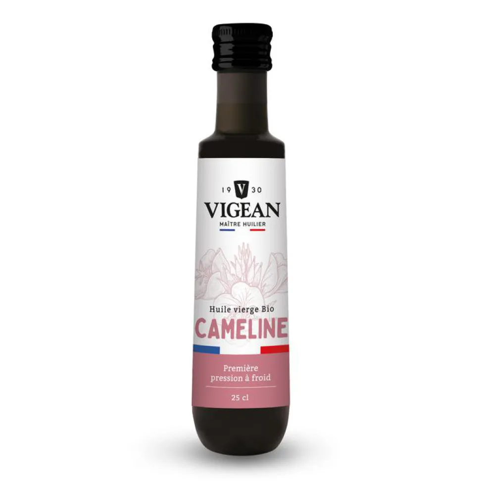 Huile de cameline bio en bouteille de 25 cl