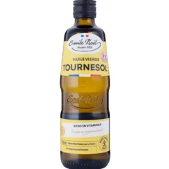 Huile vierge de tournesol bio en bouteille de 500 ml