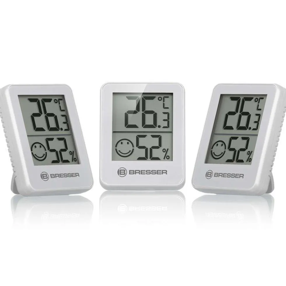 Indicateur de température et d’humidité blanc Bresser ClimaTemp Hygro - 4,5 x 5,8 x 1,3 cm