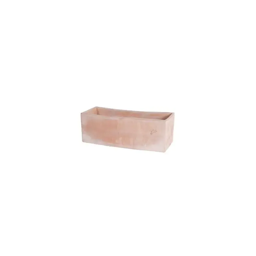 Jardinière contemporaine en terre claire - 21 x 12 x 12 cm