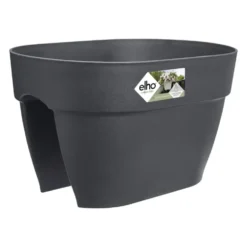 Jardinière flower bridge en plastique recyclé Elho Viba Campana - 22 x 26 x 39 cm Anthracite