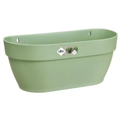 Jardinière murale en plastique recyclé coloris vert pistache Elho Vibia Campana - 14,8 x 16,2 cm
