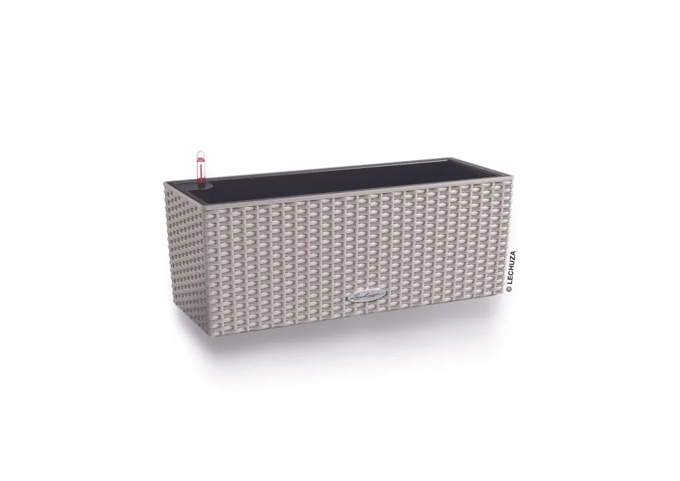 Jardinière à réservoir d’eau Balconera Color kit complet brun sable - 50 x 19 x 19 cm