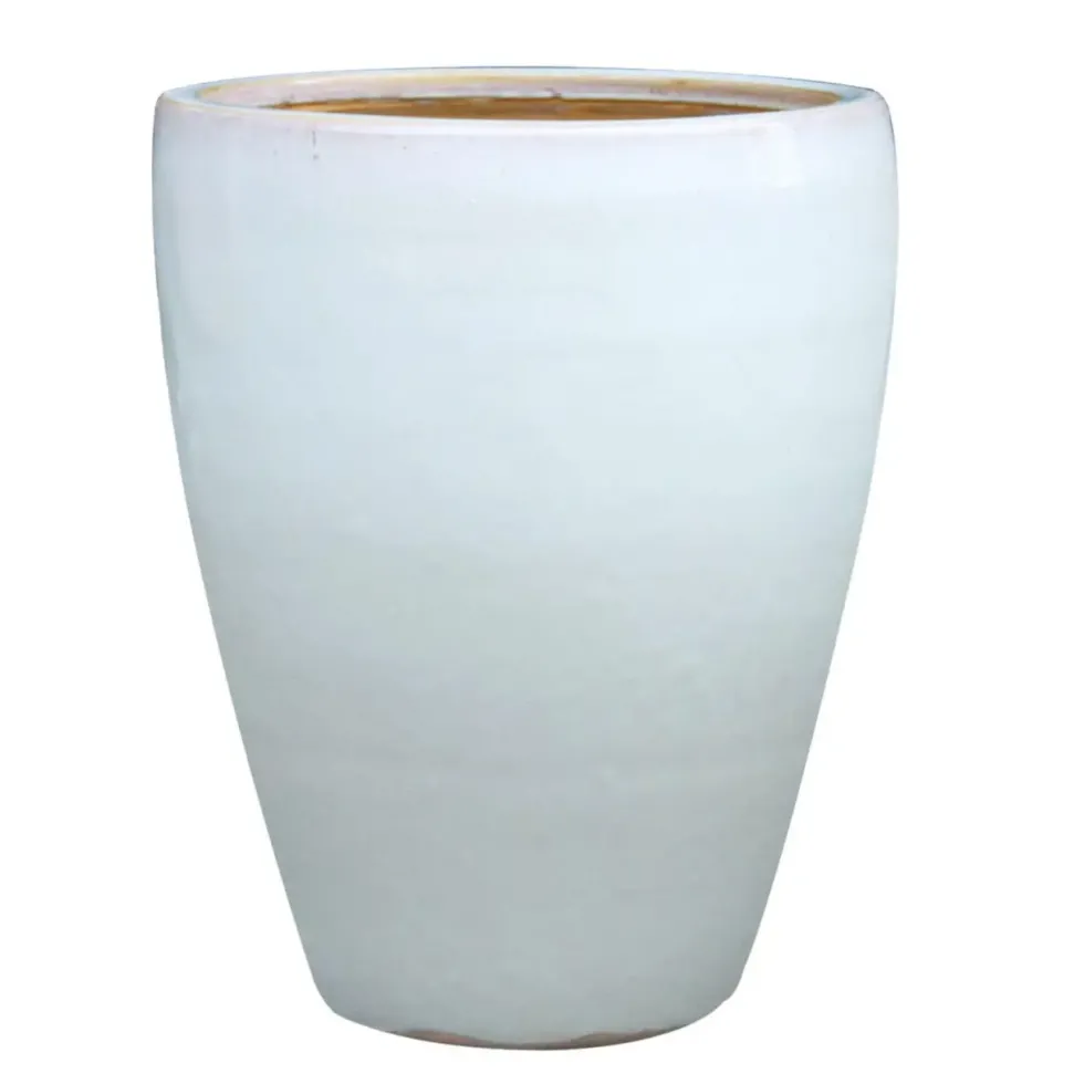Jarre en grès émaillé blanc Decolines Littoral - Ø 38 x H 43 cm