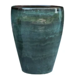 Jarre en grès émaillé vert Amande Decolines Littoral - Ø 32 x H 36 cm